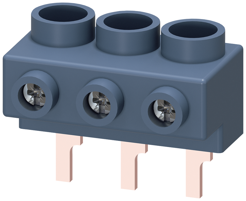 SIEMENS 3RV1915-5A 3-phase feed-in terminal for 3-ph. busbars for S0 and S00, connection from above