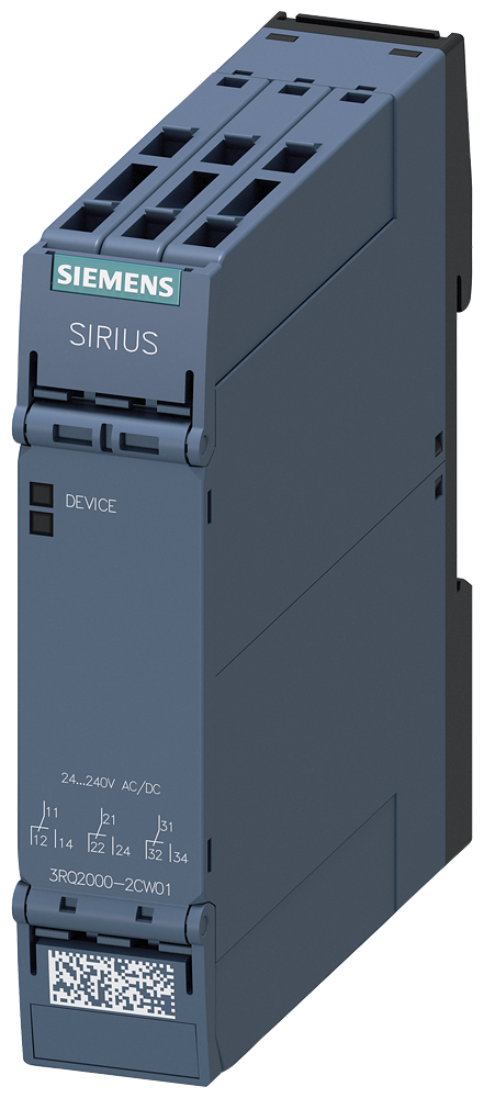 SIEMENS 3RQ2000-2CW01 Coupling relay in industrial enclosure, 3 CO, 24-240 V AC/DC, spring-type terminal, hard-gold plated
