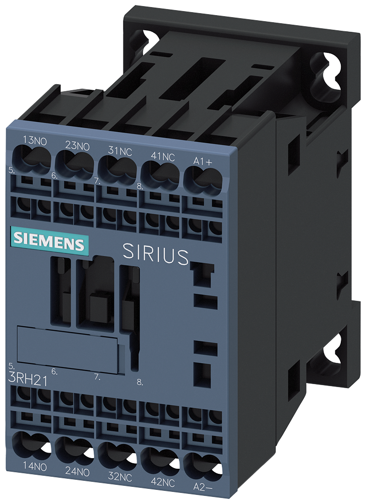 SIEMENS 3RH2122-2XB40-0LB2 Contactor relay for railway 2 NO + 2 NC, 24 V DC, 0.7-1.25*Us, with integrated varistor, S00