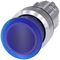 SIEMENS 3SU1051-1AD50-0AA0 Mushroom pushbutton, illuminated, 22 mm, round, metal, high gloss, blue, 30 mm