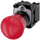 SIEMENS 3SU1100-1HB20-1PA0 Emergency stop mushroom pushbutton, 22 mm, round, plastic, red, 1 NC, 1 NC