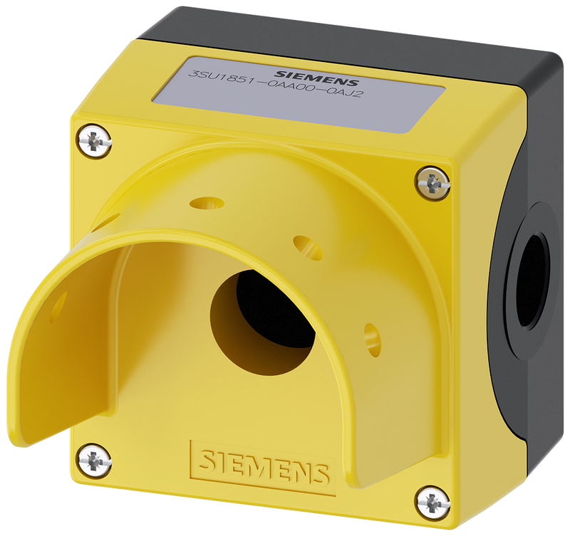 SIEMENS 3SU1851-0AA00-0AJ2 Enclosure for command devices, 22 mm, round, metal, yellow, 1 command point