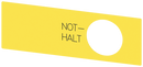SIEMENS 3SU1900-0BE31-0AT0 Label for emergency stop mushroom pushbutton, yellow, inscription: NOT-HALT, self-adhesive