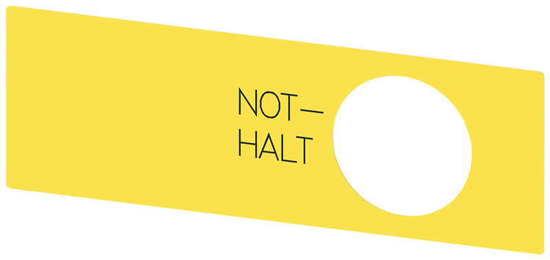 SIEMENS 3SU1900-0BE31-0AT0 Label for emergency stop mushroom pushbutton, yellow, inscription: NOT-HALT, self-adhesive