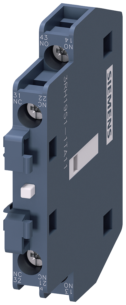 SIEMENS 3RH1951-1TA11 Auxiliary contact block, lateral, for 3RT135, 3RT136, 3RT137, 1 NO + 1 NC, screw terminals