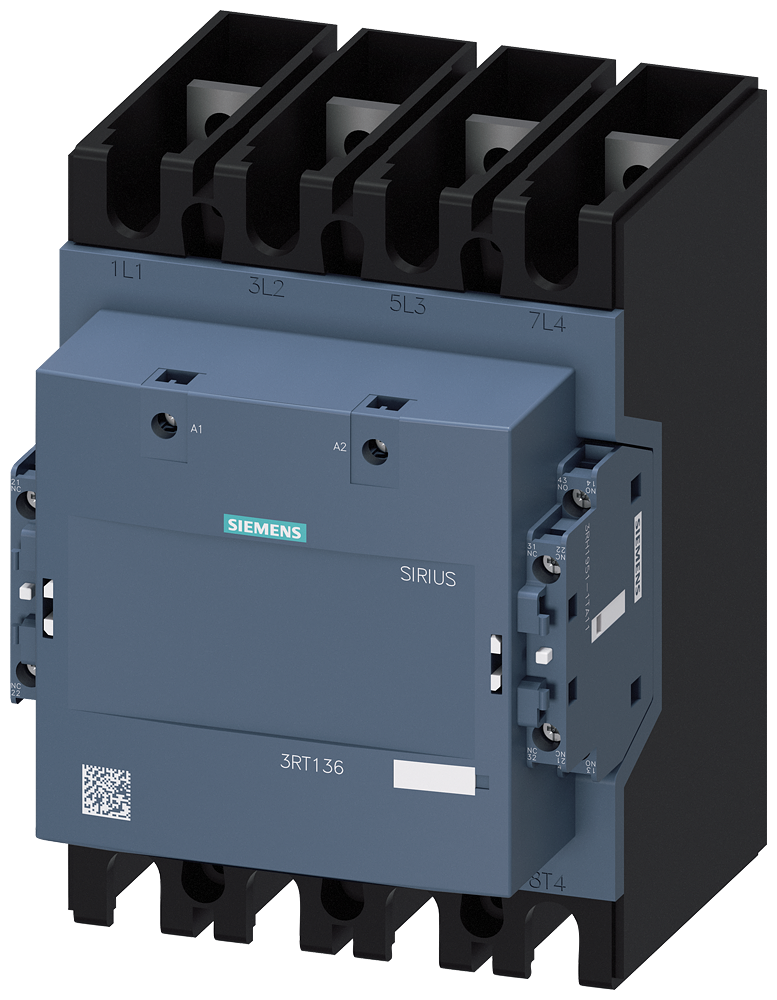 SIEMENS 3RT1364-6AP36 Contactor, AC-1, 350 A/400 V/40 °C, S10, 4-pole, 100-250 V AC/DC, 2 NO+2 NC
