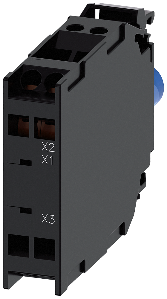 SIEMENS 3SU1401-1BF24-3AA0 Traffic light LED module with integrated LED, 230 V AC, red-yellow-green, spring-loaded terminals