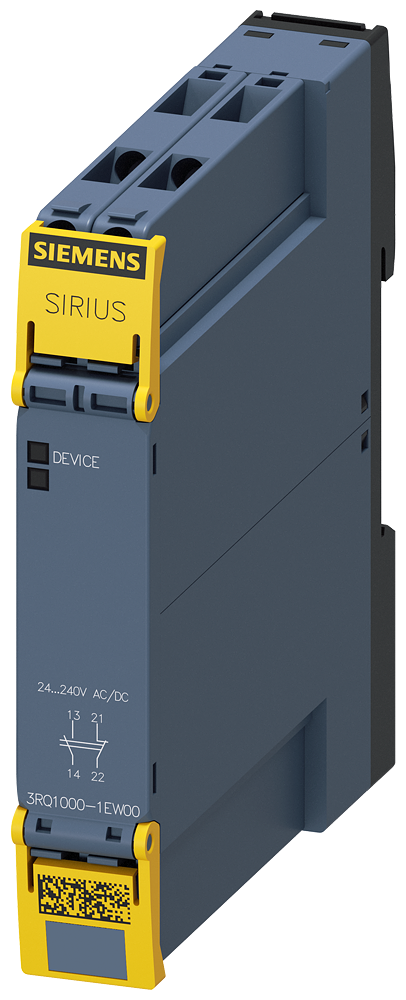 SIEMENS 3RQ1000-1EW00 Force-guided coupling relay, 1 NO+1 NC, 24-240 V AC/DC, screw terminal, SIL 2/PL c