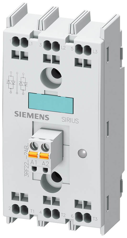 SIEMENS 3RF2230-2AB45 Semiconductor relay 2RF2, 3-phase 30 A 48-600 V/4-30 V DC 2-phase controlled