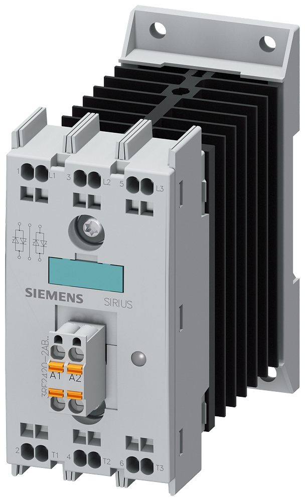 SIEMENS 3RF2420-2AB45 Solid-state contactor 3RF2, 3-ph. AC51 20 A 48-600 V/4-30 V DC 2-phase controlled