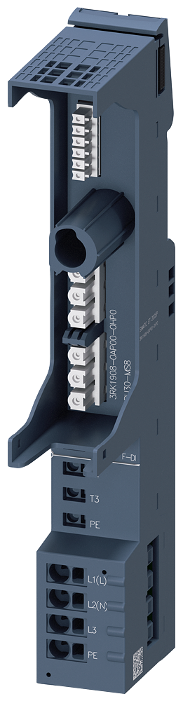 SIEMENS 3RK1908-0AP00-0HP0 BaseUnit ET 200SP with F-DI forwarding for motor starter with infeed 500 V