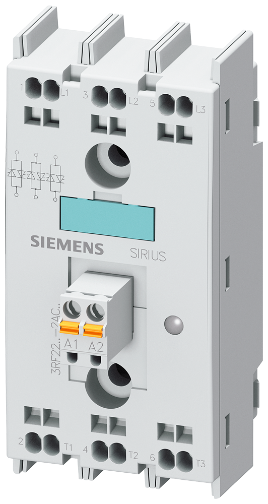 SIEMENS 3RF2230-2AC45 Semiconductor relay 2RF2, 3-phase 30 A 48-600 V/4-30 V DC 3-phase controlled