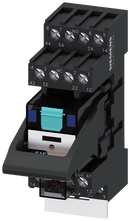 SIEMENS LZS:PT5A5L24 Plug-in relay complete unit 24 V DC, 4 change-over contacts LED module red standard plug-in base
