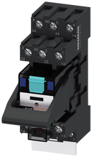 SIEMENS LZS:PT3A5L24 Plug-in relay complete unit 24 V DC, 3 change-over contacts LED module red standard plug-in base