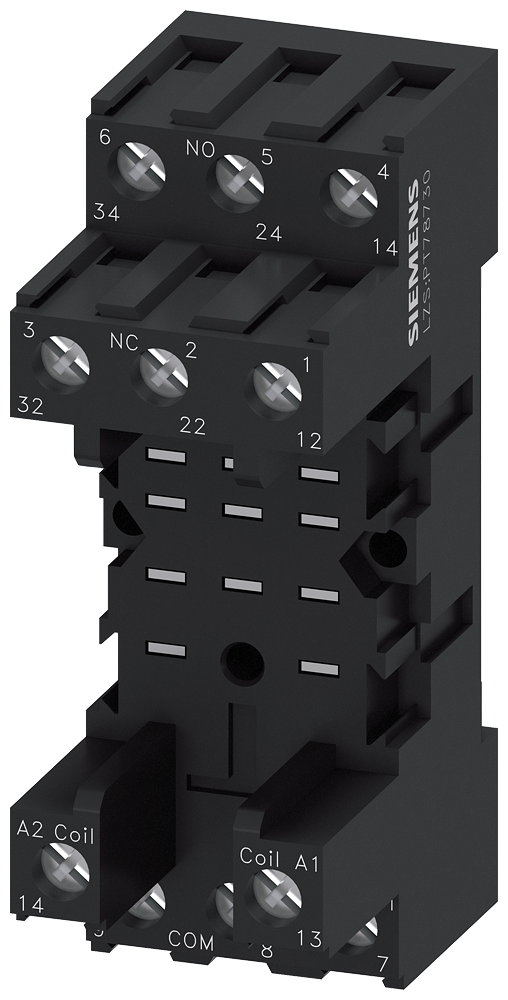 SIEMENS LZS:PT78730 Base for relay, 3 change-over contacts