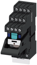 SIEMENS LZS:PT5B5L24 Plug-in relay complete unit 24 V DC, 4 change-over contacts LED module red base