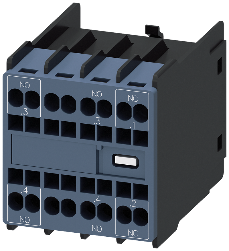 SIEMENS 3RH2911-2NE21 Auxiliary switch, front, 2 NO + 1 NC, current path 1 NO, 1 NO, 1 NC, 1 NC, spring-loaded terminals