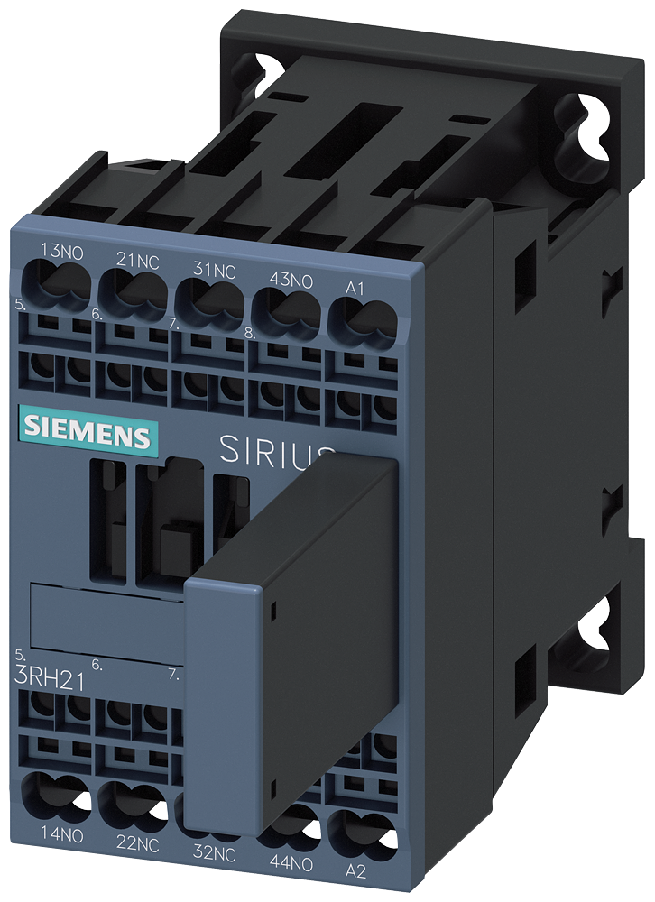 SIEMENS 3RH2122-2EP00 Contactor relay, 2 NO+2 NC, 230 V AC, 50/60 Hz, S00, spring-loaded terminal, with RC element