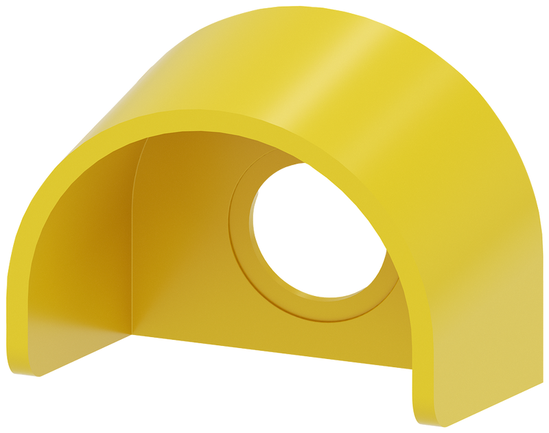 SIEMENS 3SU1900-0DY30-0AA0 Protective collar for emergency stop mushroom pushbutton, yellow, plastic