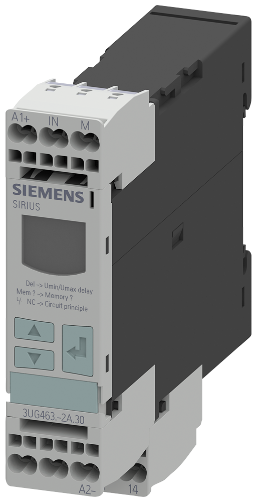 SIEMENS 3UG4631-2AW30 Digital monitoring relay voltage monitoring, 22.5 mm from 0.1-60 V AC/DC