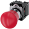 SIEMENS 3SU1150-1HB20-1PA0 Emergency stop mushroom pushbutton, 22 mm, round, metal, high gloss, red, 1 NC, 1 NC