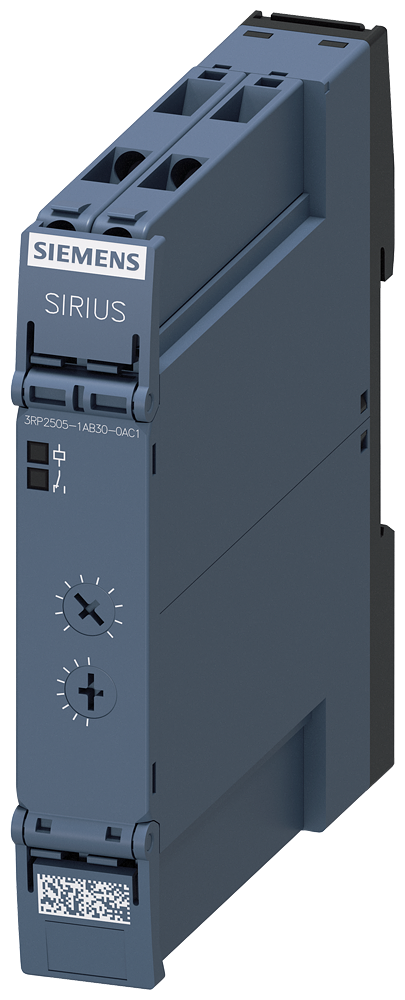 SIEMENS 3RP2505-1AB30-0AC1 Timing relay, 1 CO, 2 functions (B, K), 7 time ranges (0.05s-100h)