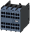 SIEMENS 3RH2911-2XF12-0KS1 auxiliary switch, solid-state compatible, on the front, 1 NO + 2 NC, 51/52, --/--, 63/64, 71/72, current path: 1 NC (solid-state compatible), --, 1...