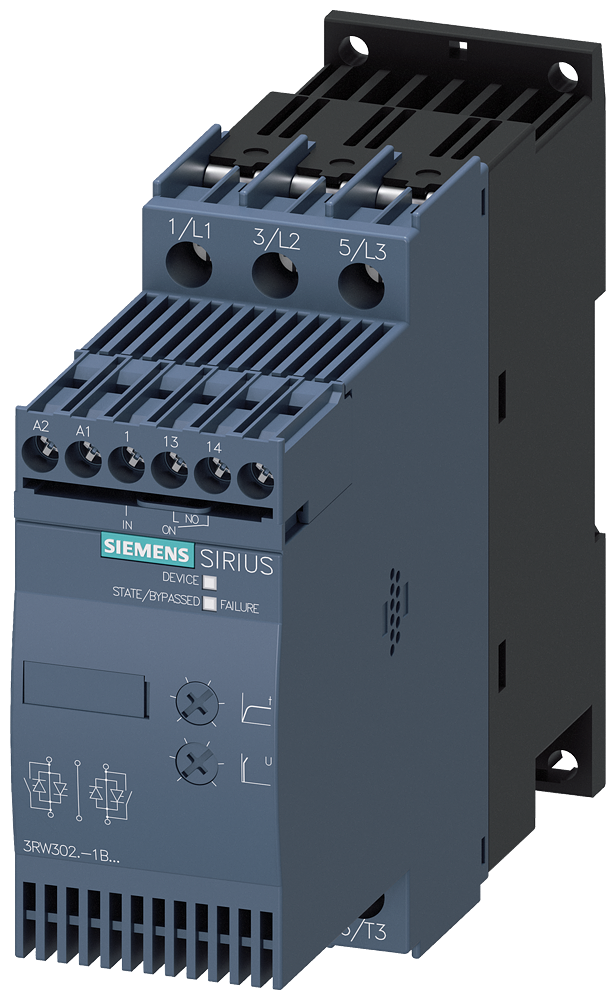 SIEMENS 3RW3027-1BB04 Soft starter S0, 32 A, 15 kW/400 V, 40 degrees, 480-200 V AC, 24 V AC/DC