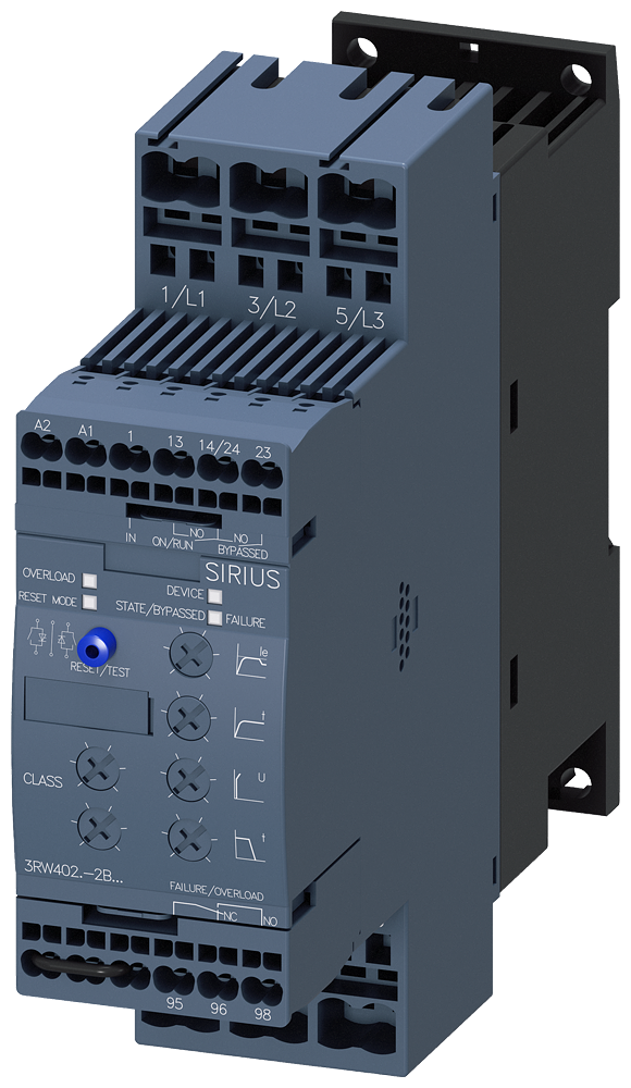 SIEMENS 3RW4024-2BB14 Soft starter S0, 12.5 A, 5.5 kW/400 V, 40 degrees, 480-200 V AC, 110-230 V AC/DC