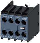 SIEMENS 3RH2911-1GA13 Auxiliary switch, 1 NO+3 NC, current path 1 NO, 1 NC, 1 NC, 1 NC, for contactor relays, S00