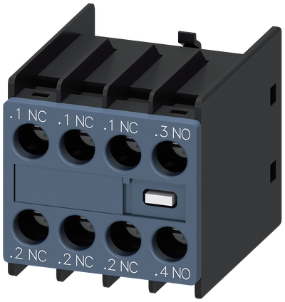 SIEMENS 3RH2911-1HA13 Auxiliary switch 1 NO+3 NC current paths: 1 NC, 1 NC, 1 NO for contactor relays/motor contactors S00/S0