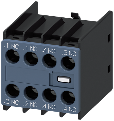 SIEMENS 3RH2911-1HA22 Auxiliary switch 2 NO+2 NC current paths: 1 NC, 1 NO for contactor relays/motor contactors S00/S0