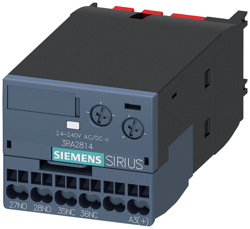 SIEMENS 3RA2814-2FW10 Auxiliary switch, electron. delayed, OFF-delay with auxiliary voltage