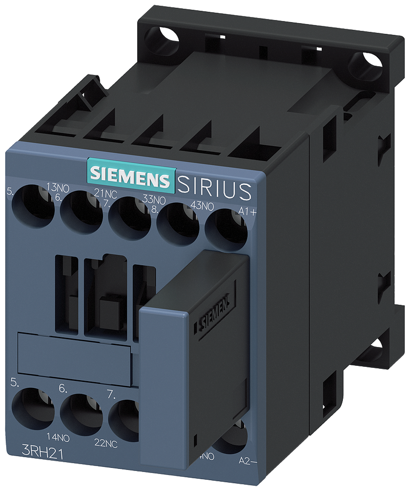SIEMENS 3RH2131-1WB40 Coupling contactor relay, 3 NO+1 NC, 24 V DC, S00, screw terminal, with varistor