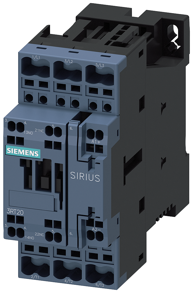 SIEMENS 3RT2028-2BF40 Contactor, AC-3e, 38 A/18.5 kW/400 V, 3-pole, 110 V DC, 1 NO+1 NC, spring-type terminal
