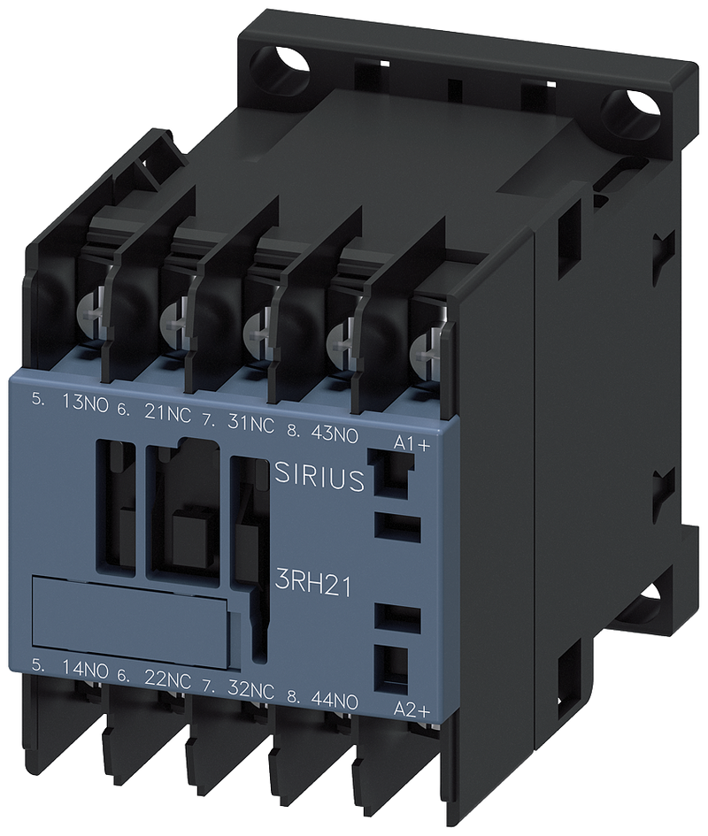 SIEMENS 3RH2122-4LB40 Coupling contactor relay, 2 NO+1 NC, 24 V DC, S00, ring cable connection, with varistor
