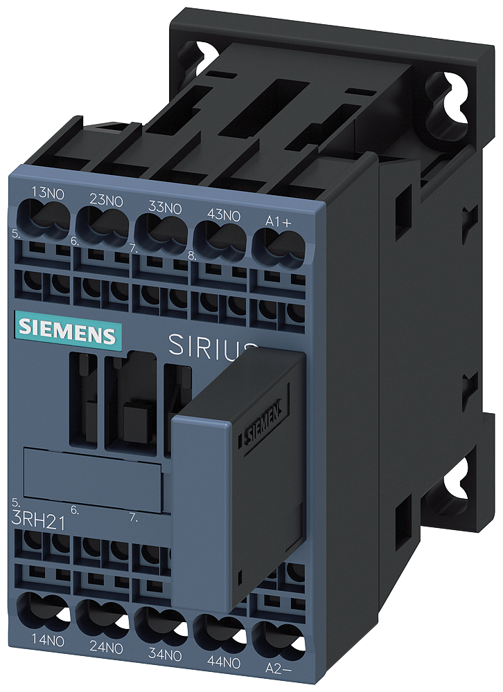 SIEMENS 3RH2140-2WB40 Coupling contactor relay, 4 NO, 24 V DC, S00, spring-loaded terminal, with varistor