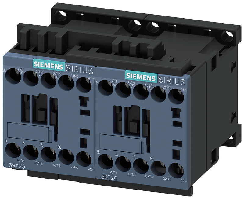 SIEMENS 3RA2317-8XB30-1BB4 Reversing contactor assembly AC-3, 5.5 kW/400 V 24 V DC 3-pole S00