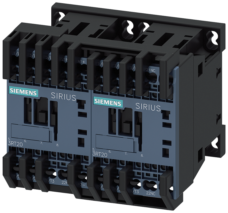 SIEMENS 3RA2318-8XB30-2BB4 Reversing contactor assembly AC-3, 7.5 kW/400 V 24 V DC 3-pole S00