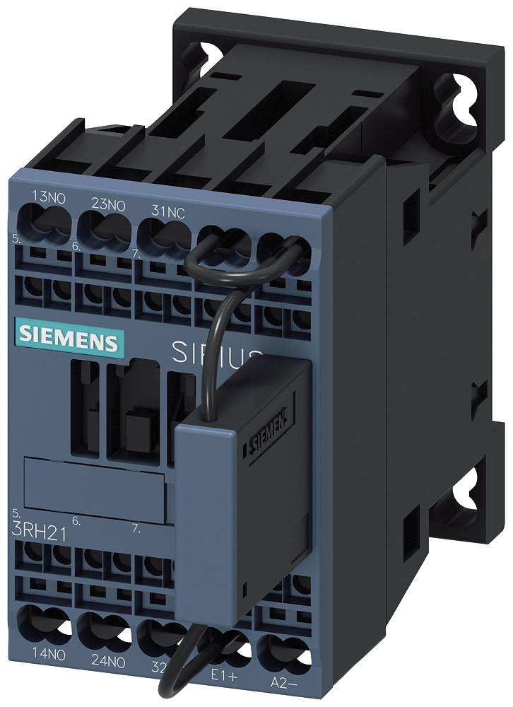 SIEMENS 3RH2122-2KB40-0LA0 Contactor relay, 2 NO+1 NC, 24 V DC, S00, spring-loaded terminal, with suppressor diode