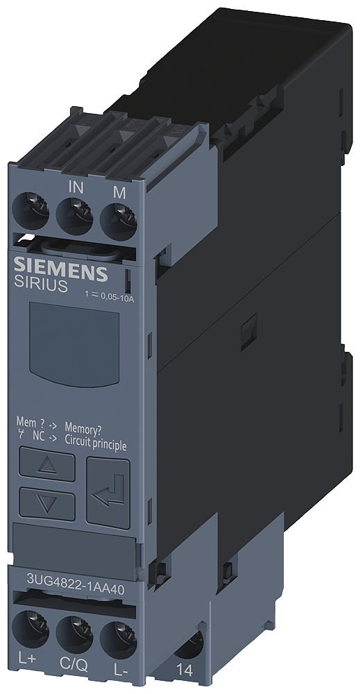 SIEMENS 3UG4822-1AA40 Monitoring relay, digital, current monitoring, 22.5 mm for IO-Link 0.05 to 10.0