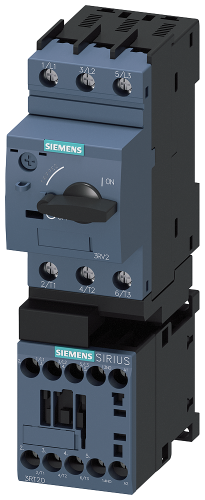 SIEMENS 3RA2110-1DA15-1AP0 Load feeder, direct starter, S00, 2.2-3.2 A, 230 V AC, 50/60 Hz, 150 kA