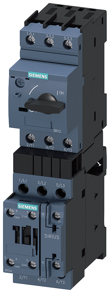 SIEMENS 3RA2120-4NA27-0AP0 Load feeder, direct starter, S0, 23-28 A, 230 V AC/50 Hz, 150 kA