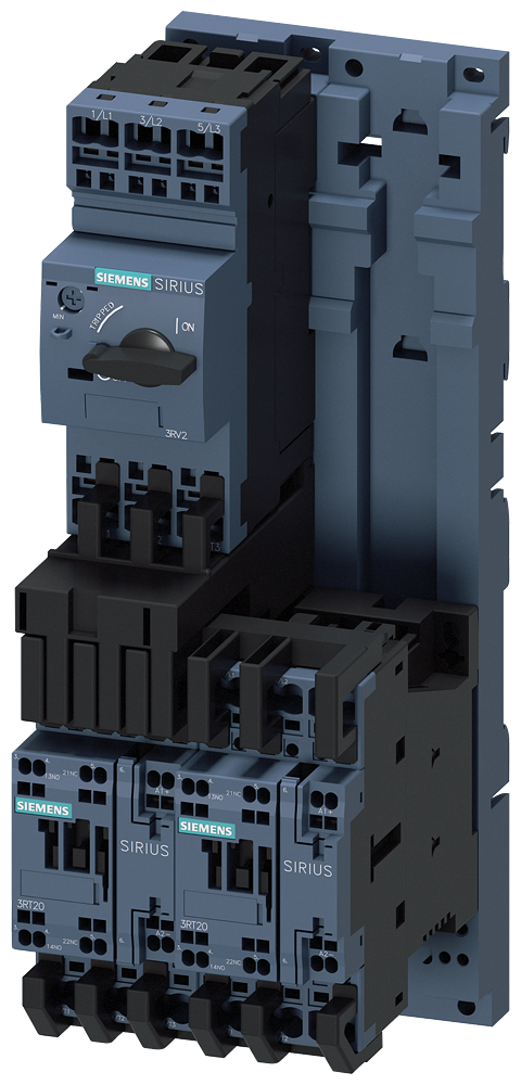 SIEMENS 3RA2220-1GF24-0BB4 Load feeder, reversing starter, S0, 4.5-6.3 A, 24 V DC, 150 kA