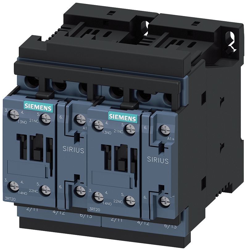 SIEMENS 3RA2326-8XB30-1BB4 Reversing contactor assembly AC-3, 11 kW/400 V 24 V DC 3-pole S0