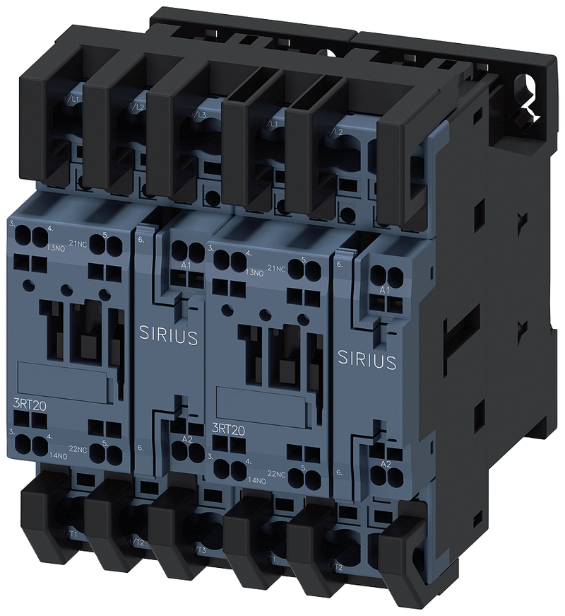 SIEMENS 3RA2324-8XB30-2AG2 Reversing contactor assembly AC-3, 5.5 kW/400 V 110 V AC, 50/60 Hz, 3-pole S0