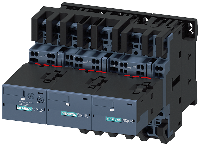 SIEMENS 3RA2425-8XF32-2AG2 Contactor assembly for star-delta (wye-delta) start AC3, 15/18.5 kW/400 V 110 V AC, 50/60 Hz, 3-pole S0