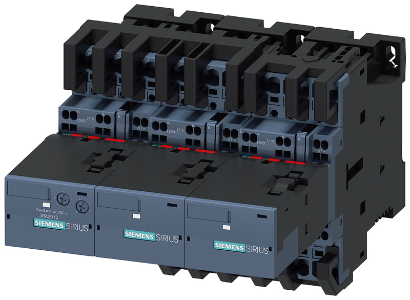 SIEMENS 3RA2423-8XF32-2BB4 Contactor assembly for star-delta (wye-delta) start AC3, 11 kW/400 V 24 V DC, 3-pole S0