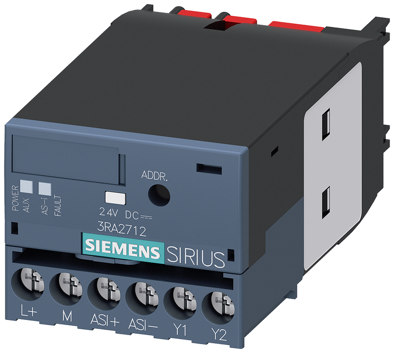 SIEMENS 3RA2712-1AA00 Function module for AS-Interface, direct-on-line start, mounting on contactors 3RT2 S00/S0