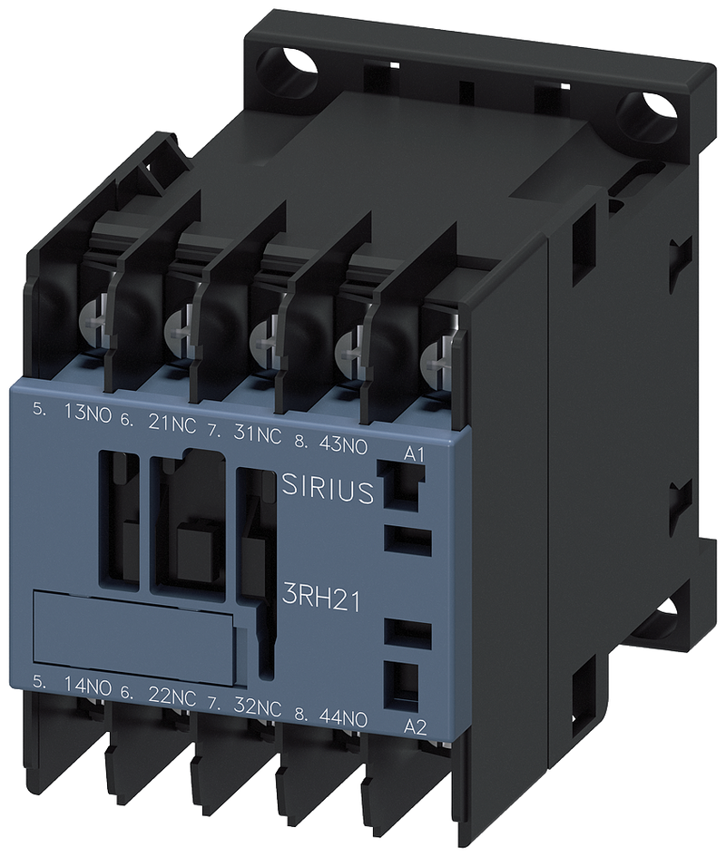SIEMENS 3RH2122-4AR60 Contactor relay, 2 NO+2 NC, 400 V AC/50 Hz, 400-440 V AC/60 Hz, S00, ring cable connection